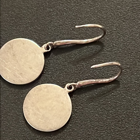 Gucci Sterling Silver Logo Medallion Disc Drop Hook Earrings - Picture 11 of 14